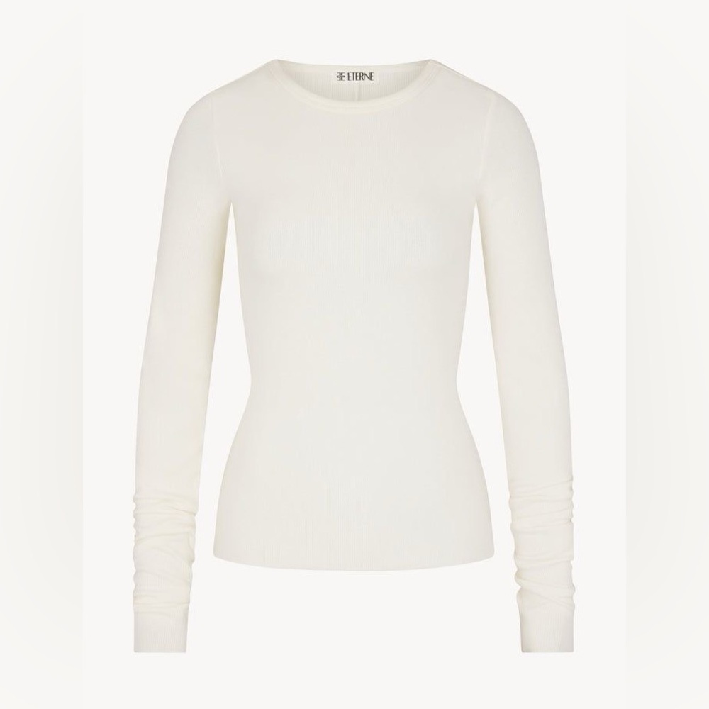 Eterne Cream Long Sleeve Top